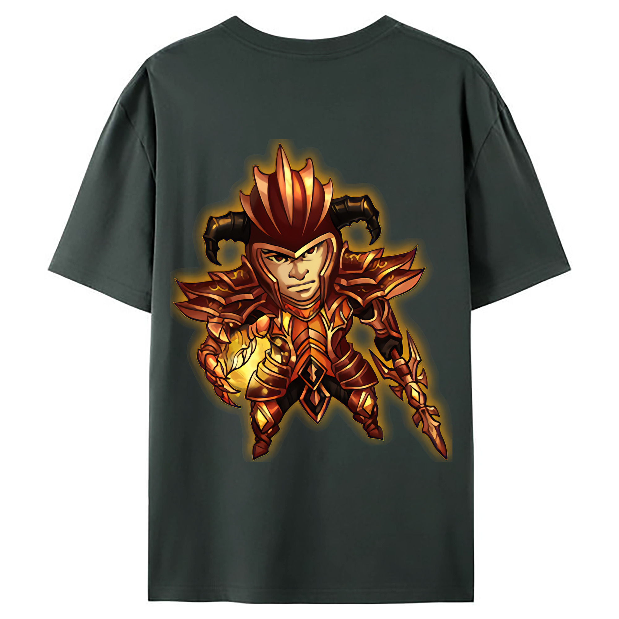 （画像用） リーグ・オブ・レジェンド League of Legends LOL 綿100％ メンズ半袖Tシャツ（バックプリント） 通気性
